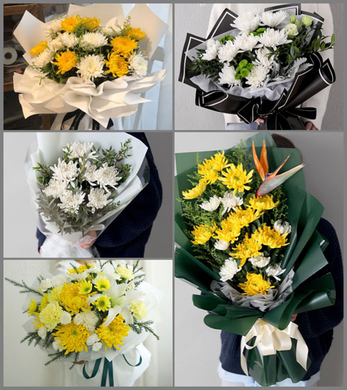 山东莱芜莱城区茶业口镇上迷马镇村白事花束代送